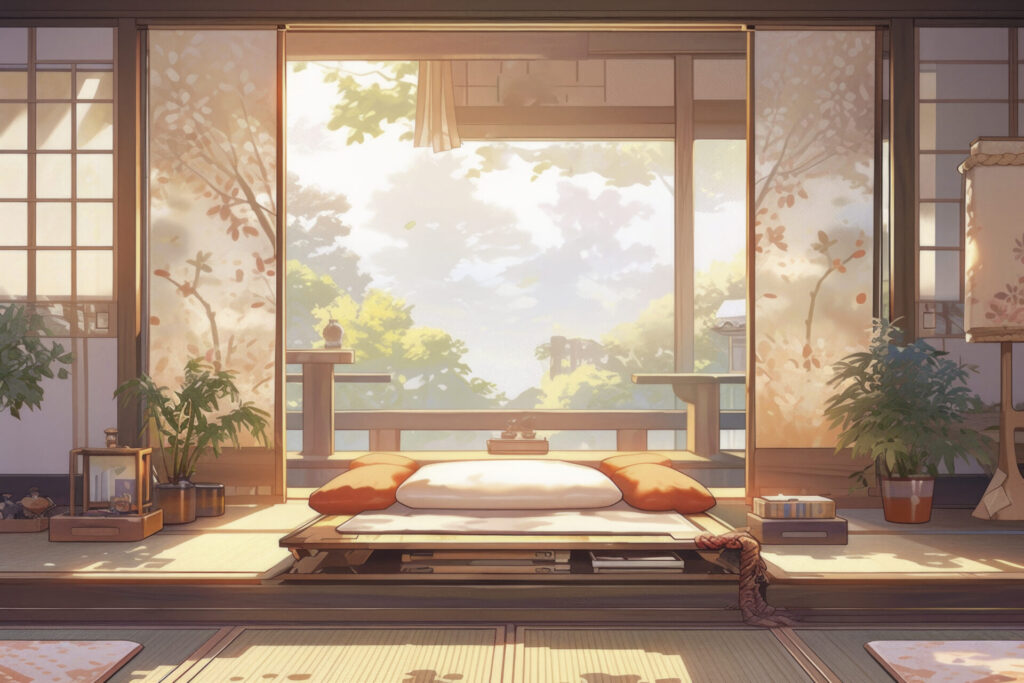 AI art inspired by studio ghibli